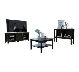 Rack TV 65'' + mesa de centro + arrimo Essential wengue TuHome