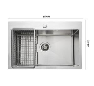Lavaplatos sobreponer 68x45 cm Deluxe Smart FDV