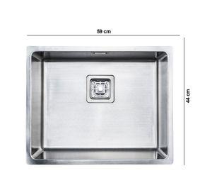 Lavaplatos empotrado 59x44 cm Small Square FDV
