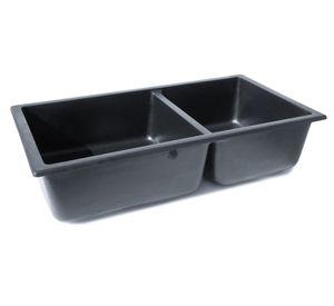 Lavaplatos sobreponer 82.5x45.5 cm Deluxe negro FDV