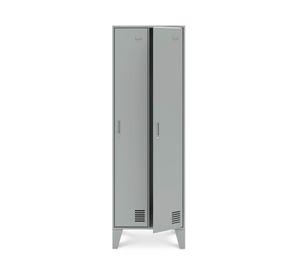 Locker Office L2A1 gris 1 cuerpo 2 puertas