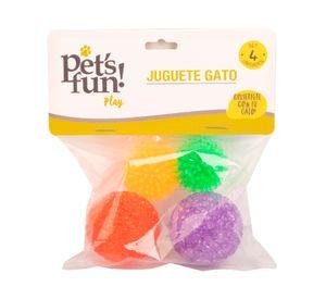 Juguete para gatos pelotitas 4 piezas Pet's fun