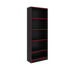 Estante repisas gamer rojo 5 espacios Tecnomobili