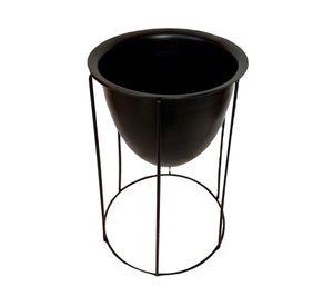 Macetero pedestal negro Decogreen