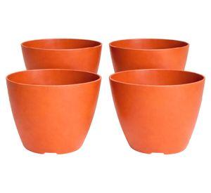 Set 4 maceteros Bio Bamboo Actual terracota 18x24 cm