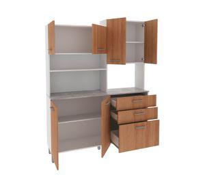 Kit cocina 6 puertas 183x138.9x37.9 cm CZ café