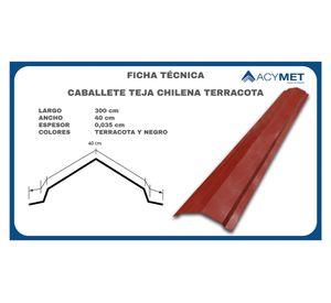 Caballete Recto 0.035x40x300 cm terracota