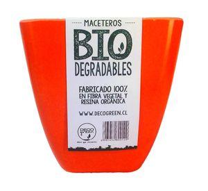 Set 7 maceteros Bio Cuadrado naranjo 12.4x13.3x13.3 cm