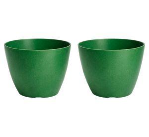Set 2 maceteros Bio Bamboo Actual musgo 18x24 cm