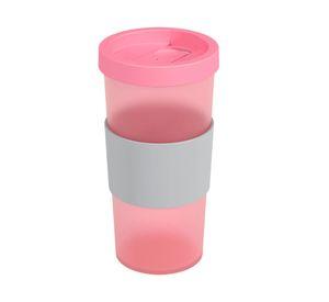 Vaso mug translúcido Nutri rosa