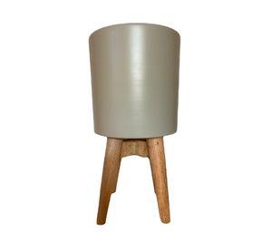Macetero pedestal gris Decogreen