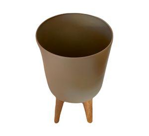 Macetero pedestal gris Decogreen