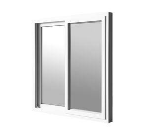 Ventana Pvc 120x120 cm Termopanel con gas Argón 2 hojas correderas blanco