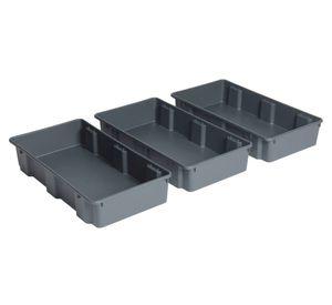 Pack 3 cajas organizadoras 32 litros grafito