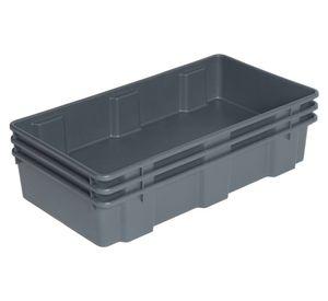 Pack 3 cajas organizadoras 32 litros grafito