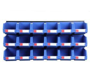 Organizador de pared 18 cajas azules