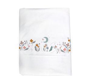 Juego sábanas cuna transición 200 hilos Unicornio blanco