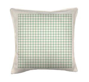 Cojín 45x45 cm Cuadrille verde crudo