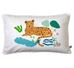 Cojín 50x30 cm Jungla blanco