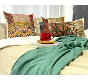 Cojín decorativo Boheme Blanca 2 linet multicolor 70x35 cm