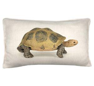 Cojín decorativo Tortuga  linet crudo 50x30 cm