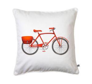 Cojín 45x45 cm Bici roja blanco