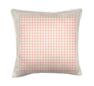Cojín 45x45 cm Cuadrille rosa crudo