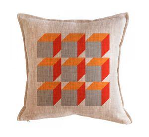 Cojín 45x45 cm Victoria cubos arena