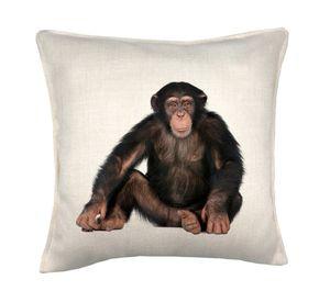 Cojín 45x45 cm Chimpance crudo