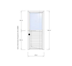 Puerta PVC 85x203 cm perforación izquierda Monolítica