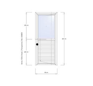 Puerta PVC 80x203 cm perforación izquierda