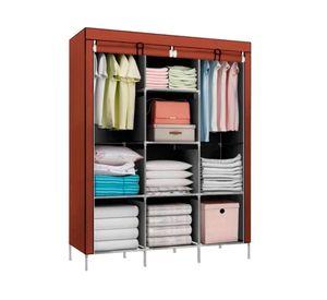 Clóset organizador 3 cuerpos café 130x45x175 cm