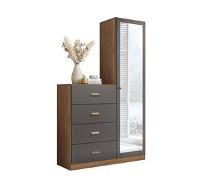 Cómoda 1 puerta 4 cajones Estilo beige