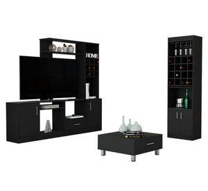 Mesa centro + centro ent. bar + bar Beijing wengue