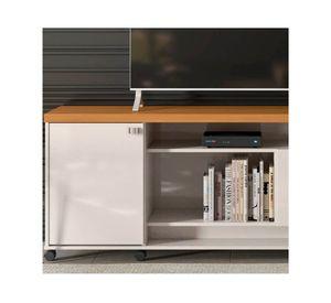 Rack TV 60" Dallas blanco/café