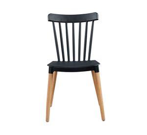 Silla diseño Windsor negra 4 unidades