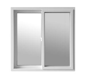 Ventana PVC 121x100 cm Termopanel blanco 2 hojas correderas