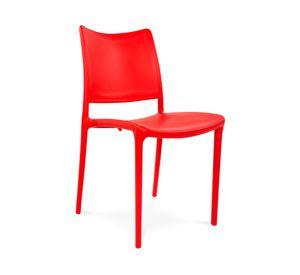 Pack 4 sillas plástico Todi rojo
