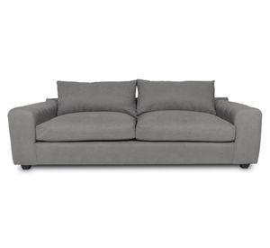 Sofá 2 cuerpos Briana chenille gris