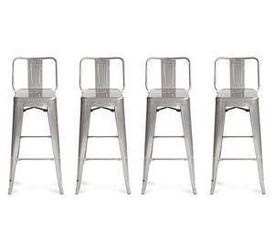 Pack 4 Taburete Tolix plateado