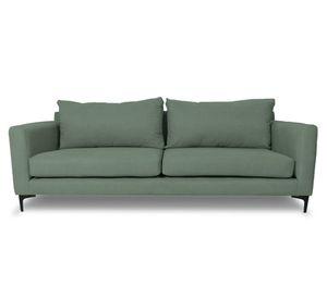 Sofá 3 cuerpos Alanna chenille verde