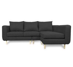 Seccional 3 cuerpos Bollen chenille grafito