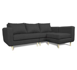 Seccional 3 cuerpos Bollen chenille grafito