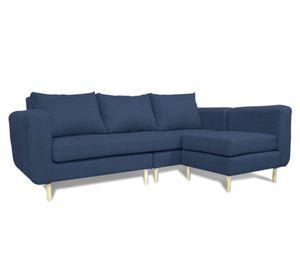 Seccional 3 cuerpos Bollen chenille azul