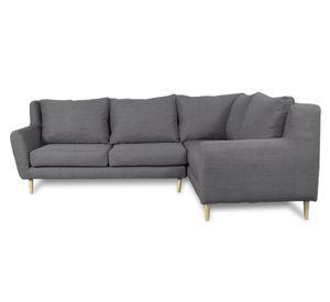 Seccional 3 cuerpos Lenora chenille gris