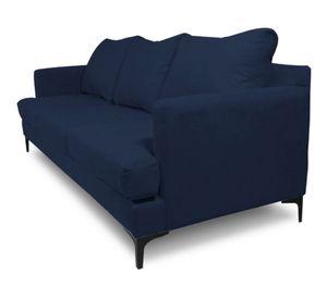 Sofá 3 cuerpos Aldara chenille azul