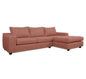 Seccional 3 cuerpos Kandra chenille palo rosa