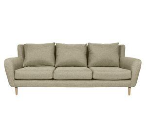 Sofá 3 cuerpos Lenora chenille beige