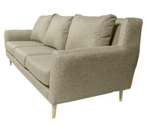 Sofá 3 cuerpos Lenora chenille beige
