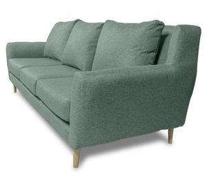 Sofá 3 cuerpos Lenora chenille verde